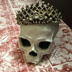 Decorative Skull with Silver Crown